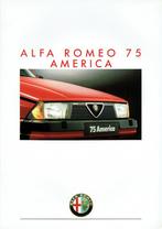 Folder Alfa Romeo 75 America (1987), Boeken, Auto's | Folders en Tijdschriften, Gelezen, Alfa Romeo, Ophalen of Verzenden