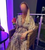 Mooie zomerse jurk one size valt als m, Ophalen of Verzenden, Zo goed als nieuw, Onder de knie