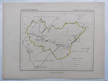 34 / Gemeente Merkelbeek Limburg Litho uit 1866 J. Kuyper beschikbaar voor biedingen
