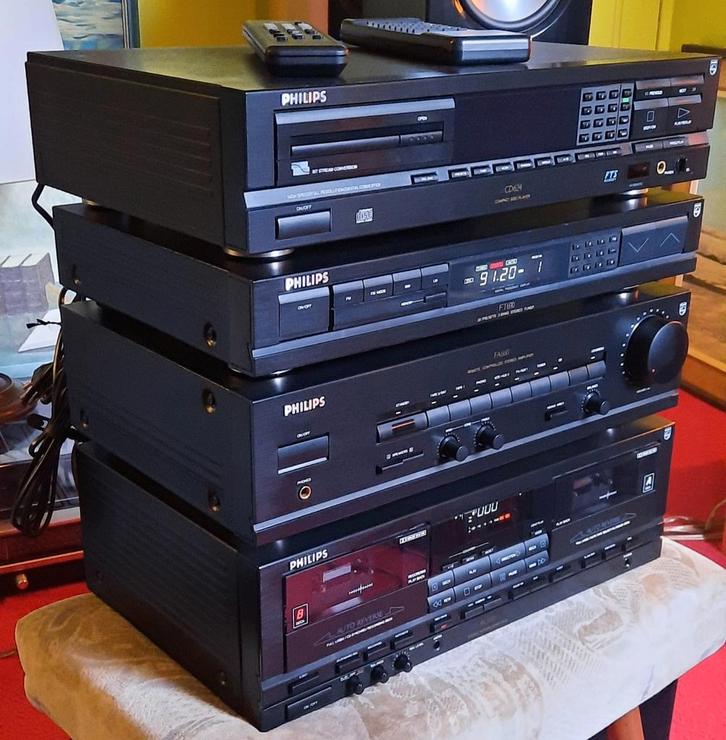 Philips set met afstandbediening ft690 cd624 fa660 fc670  ✅️, Audio, Tv en Foto, Stereo-sets, Cassettedeck, Philips, Ophalen