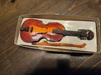Miniatuur viool met strijkstok., Antiek en Kunst, Ophalen