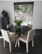 Marmeren design eettafel, Huis en Inrichting, Tafels | Eettafels, Ophalen, Overige materialen, Gebruikt, 50 tot 100 cm