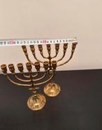 Messing Chanukia's (2) met Davidster en Jerusalem Inscriptie, Ophalen of Verzenden, Koper of Brons