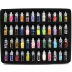 Nagel Glitter Set 48 Stuks / Nail Art Poeder 3D Steentjes, Sieraden, Tassen en Uiterlijk, Uiterlijk | Cosmetica en Make-up, Verzenden