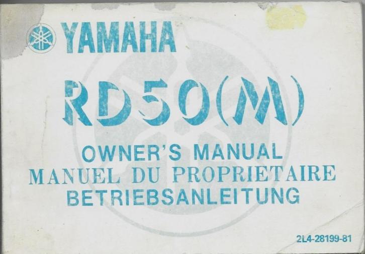 Yamaha RD50 M handleiding manual bromfiets (022v), Fietsen en Brommers, Handleidingen en Instructieboekjes, Zo goed als nieuw