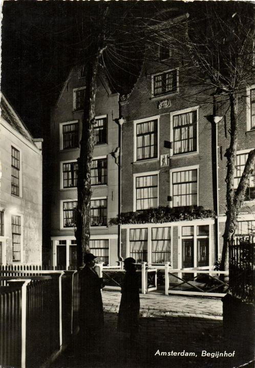 Amsterdam, Begijnhof - 1955 gelopen, Verzamelen, Ansichtkaarten | Nederland, Gelopen, Noord-Holland, 1940 tot 1960, Ophalen of Verzenden