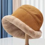 Mooie hoed muts wol fleece warm bruin bont faux fur, Muts, Ophalen of Verzenden, Zo goed als nieuw