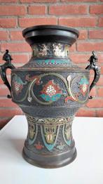 Cloisonne bronzen vaas., Antiek en Kunst, Ophalen