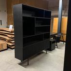 Zeer grote boeken kast eiken fineer zwart japandi Chique, Ophalen, Japandi, 200 cm of meer, Eikenhout