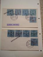 2 enveloppen met zegels, Verzenden, Gestempeld