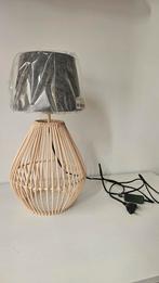 Rotan Lamp met Grijze Kap - Nieuw, Ophalen
