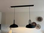 2 industriele lampen met zwarte balk - 45cm, Ophalen of Verzenden, Zo goed als nieuw, Minder dan 50 cm