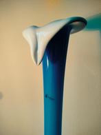 Murano Vintage Glas Vaas Vloervaas Blauw Wit 62 cm 1990, Antiek en Kunst, Antiek | Glas en Kristal, Ophalen of Verzenden