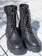 Zwarte veterlaarzen van Shoeby met sok detail - Maat 37, Zwart, Lage of Enkellaarzen, Ophalen of Verzenden, Shoeby