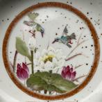 Vintage schaal keramiek 12-kantig lotusbloemen, Antiek en Kunst, Ophalen of Verzenden