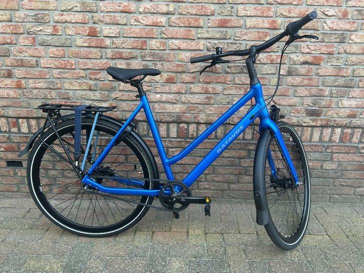 SUPERAANBIEDING BATAVUS DINSDAG BELT D57 TK7 BLAUW GLANS, Fietsen en Brommers, Fietsen | Dames | Damesfietsen, Nieuw, Batavus