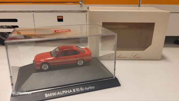 Herpa BMW E34 5-Series B10 Bi-Turbo Red, Hobby en Vrije tijd, Modelauto's | 1:87, Zo goed als nieuw, Auto, Herpa, Ophalen of Verzenden