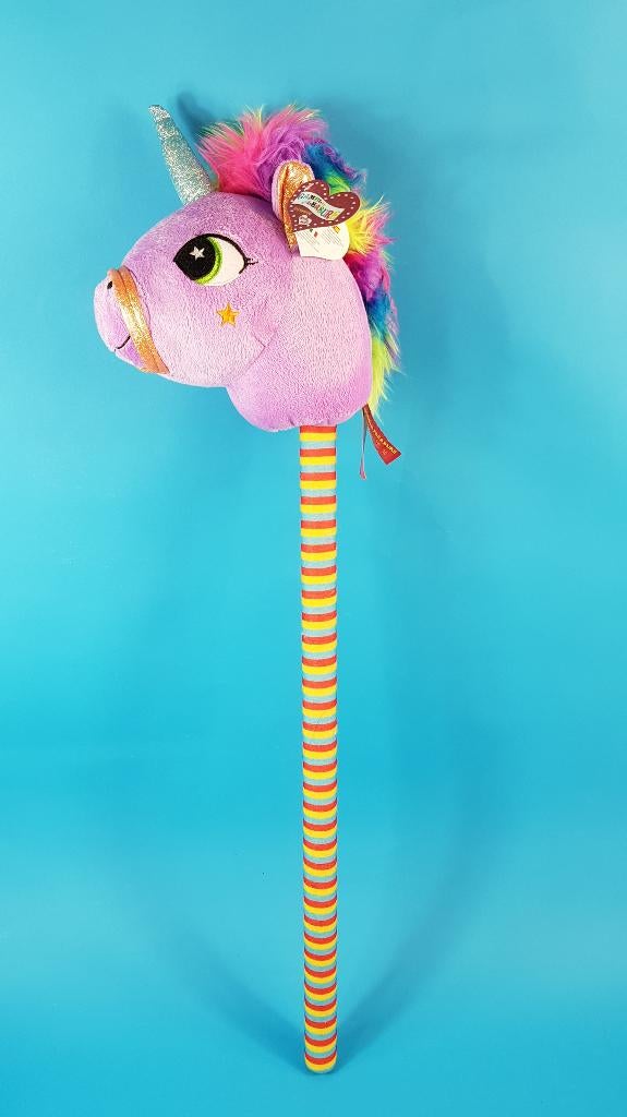 Eenhoorn regenboog stokpaard knuffel, paars, nieuw! 80cm 8C, Tweedehands verkoop, Tweedehands verkoop, Gebruikt, Overige typen