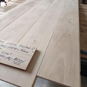 multiplank eiken houten vloer, 22cm br, 45m2 opp. 100% goed beschikbaar voor biedingen