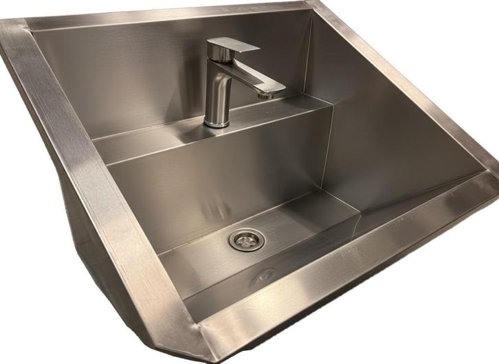 RVS Wastrog/Wasbak Inclusief kraan - 60 cm, Doe-het-zelf en Verbouw, Sanitair, Nieuw, Wastafel, Rvs, Ophalen of Verzenden