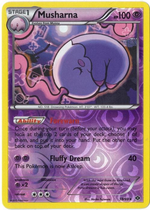Next Destinies,  Musharna [reverse] 59/99, Hobby en Vrije tijd, Verzamelkaartspellen | Pokémon, Nieuw, Losse kaart, Verzenden