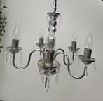 Moderne kroonluchter met steentjes, Ophalen of Verzenden, Metaal, Modern