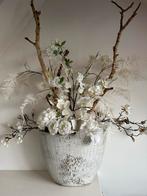 Zijdenbloemen bloemstuk boeket in pot, Ophalen, Zo goed als nieuw