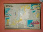 Oude schoolplaat Bedreigd waterland,1963,linnen,122 cm breed, Ophalen of Verzenden, Aardrijkskunde