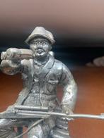 Aluminium Beeld Jager met Honden- Gedetailleerd Kunstwerk, Antiek en Kunst, Ophalen of Verzenden