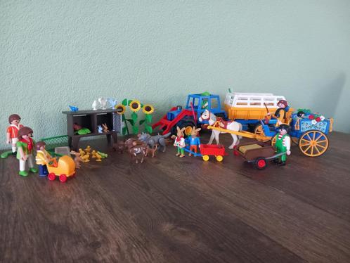 Playmobil boerderij, koets en traktor set, Kinderen en Baby's, Speelgoed | Playmobil, Gebruikt, Complete set, Ophalen of Verzenden