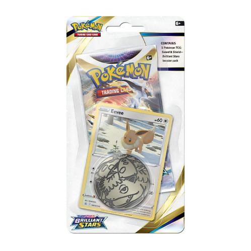 Pokémon Brilliant Stars Checklane Blister Eevee, Hobby en Vrije tijd, Verzamelkaartspellen | Pokémon, Nieuw, Booster, Foil, Ophalen of Verzenden