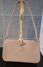 Longchamp tas schoudertasje Roseau kerst vintage bag leer, Ophalen of Verzenden, Gebruikt, Beige, Avondtasje