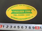 sticker Stroe P. Hazeleger Aardappel- en zaadhandel, Ophalen, Zo goed als nieuw