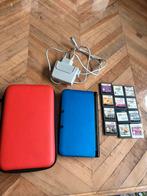 Blauwe Nintendo 3DS XL + Games, Spelcomputers en Games, Ophalen of Verzenden, Gebruikt