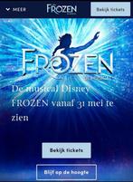 Disney Frozen de Musical - 3 tickets Zondag 23 juni 12:00, Drie personen of meer