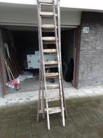 Driedelige houten ladder van het merk Wienese, Ladder, Gebruikt, Ophalen