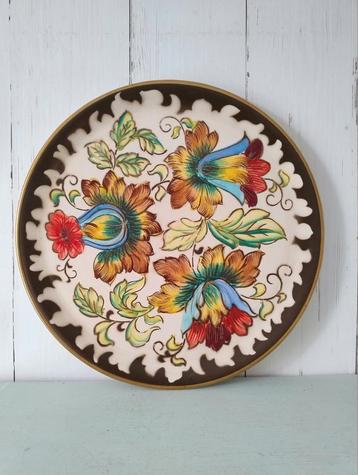 Prachtig! Grote schaal bord H. Bequet Belgium vintage  beschikbaar voor biedingen