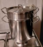 fissler  pastapan / kookpan met stoom inzet, Ophalen, Zo goed als nieuw, Gietijzer, Koekenpan of Braadpan