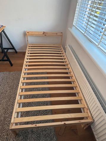 NEIDEN bedframe 90x200 met lattenbodem & matras - afbeelding 3