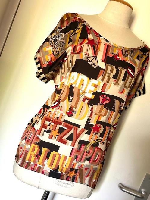 Shirt Geisha Mt 46 XXL soepel mooie kleuren goud top blouse, Kleding | Heren, T-shirts, Nieuw, Overige maten, Zwart, Verzenden