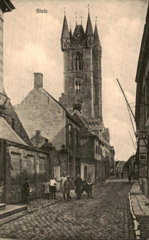 Sluis, Verzamelen, Ansichtkaarten | Nederland, Gelopen, Zeeland, Voor 1920, Ophalen of Verzenden