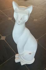 66cm stilistisch kat figuur kunststof lijkt van vintage hout, Ophalen of Verzenden, Zo goed als nieuw, Dier