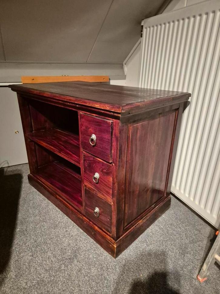 Leuk koloniaal kastje, Huis en Inrichting, Kasten | Dressoirs, Gebruikt, 50 tot 100 cm, 25 tot 50 cm, Met lade(s), Met plank(en)