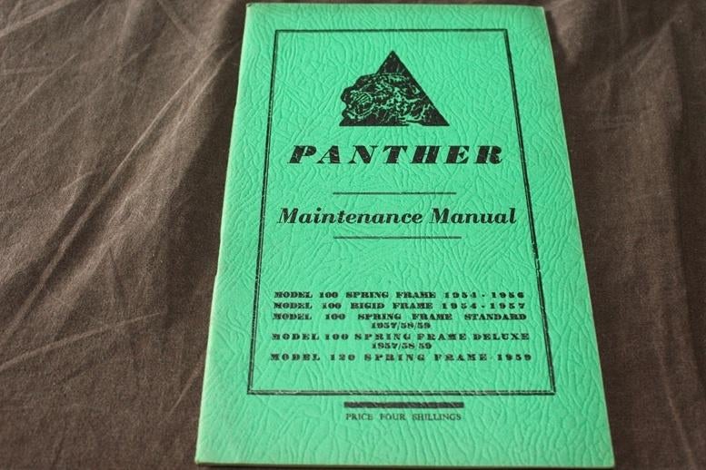 Panther M100 M120 1954 - 1959 motorcycle maintenance manual, Motoren, Ophalen of Verzenden, Overige merken