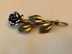 Zilveren Roos Broche TEKA Theodore Klotz, Sieraden, Tassen en Uiterlijk, Broches, Verzenden, Zo goed als nieuw, 4 tot 7 cm, Zilver