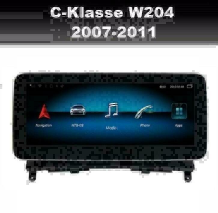 Mercedes C-Klasse W204 navigatie android 9.0 dab wifi 10,25', Auto diversen, Autoradio's, Nieuw, Ophalen of Verzenden
