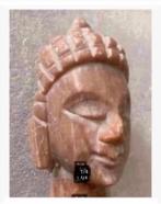 Mooi Stenen Boeddha hoofdje, 7 cm, Ophalen of Verzenden