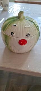 Vrolijke Uienpot / Bewaarpot, Overige materialen, Gebruikt, Rood, Ophalen of Verzenden