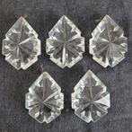 5 grote pegels diamant druppels onderdelen kroonluchter, Ophalen of Verzenden, Gebruikt, Glas