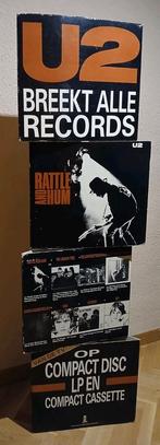 U2 RATTLE AND HUM  ORIGINAL 1988 DUTCH  CARDBOARD DISPLAY, Cd's en Dvd's, Vinyl | Rock, Ophalen of Verzenden, Gebruikt, Overige formaten